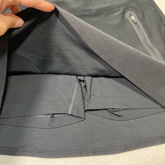 NIKE Dri-Fit No Sew Black Golf Skort Shorts Skirt Zip Pockets Women’s Size S - Picture 5 of 10